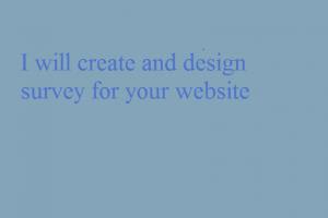 Portfolio for Survey designer and creator for website